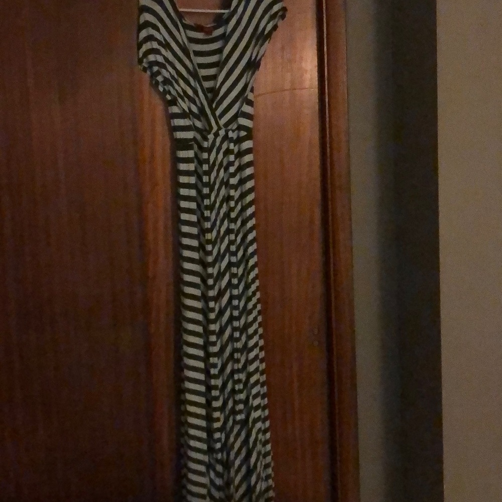 Green & White Chevron Maxi